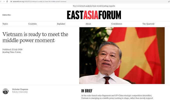 East Asia Forum: Việt Nam đã trở thành một cường quốc tầm trung
