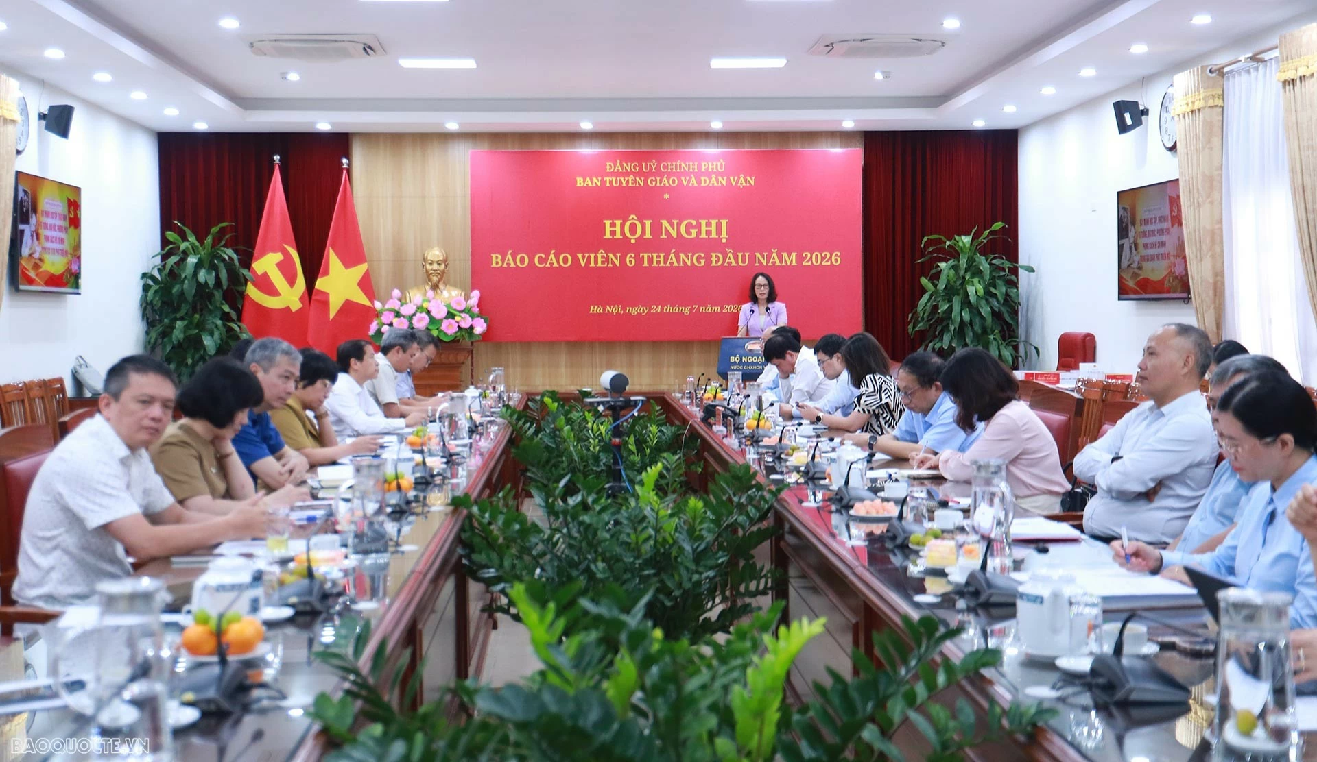 Toàn cảnh Hội nghị Báo cáo viên 6 tháng đầu năm 2026. (Ảnh: Thành Long) Toàn cảnh Hội nghị Báo cáo viên 6 tháng đầu năm 2026. (Ảnh: Thành Long)