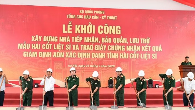 Khởi công xây dựng công trình nhà tiếp nhận, bảo quản, lưu trữ mẫu hài cốt liệt sĩ