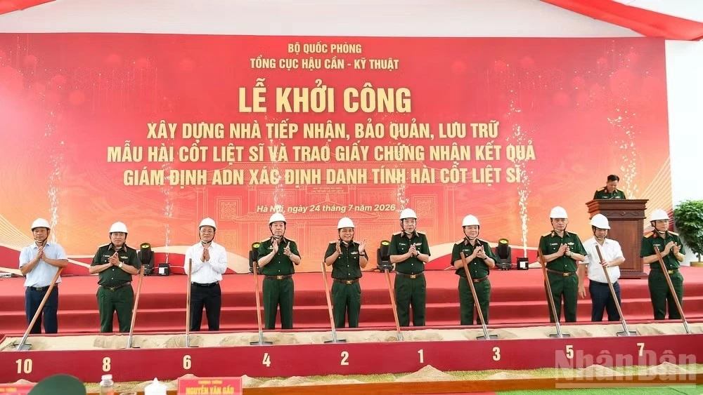 Khởi công xây dựng công trình nhà tiếp nhận, bảo quản, lưu trữ mẫu hài cốt liệt sĩ