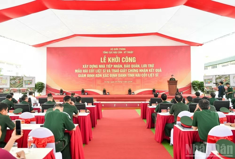 Khởi công xây dựng công trình nhà tiếp nhận, bảo quản, lưu trữ mẫu hài cốt liệt sĩ