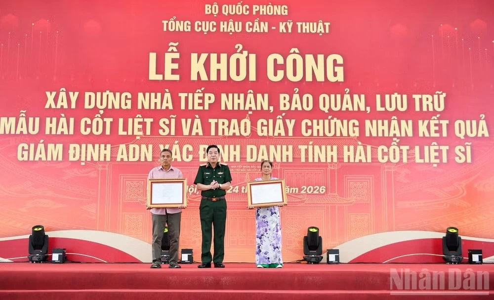 Khởi công xây dựng công trình nhà tiếp nhận, bảo quản, lưu trữ mẫu hài cốt liệt sĩ