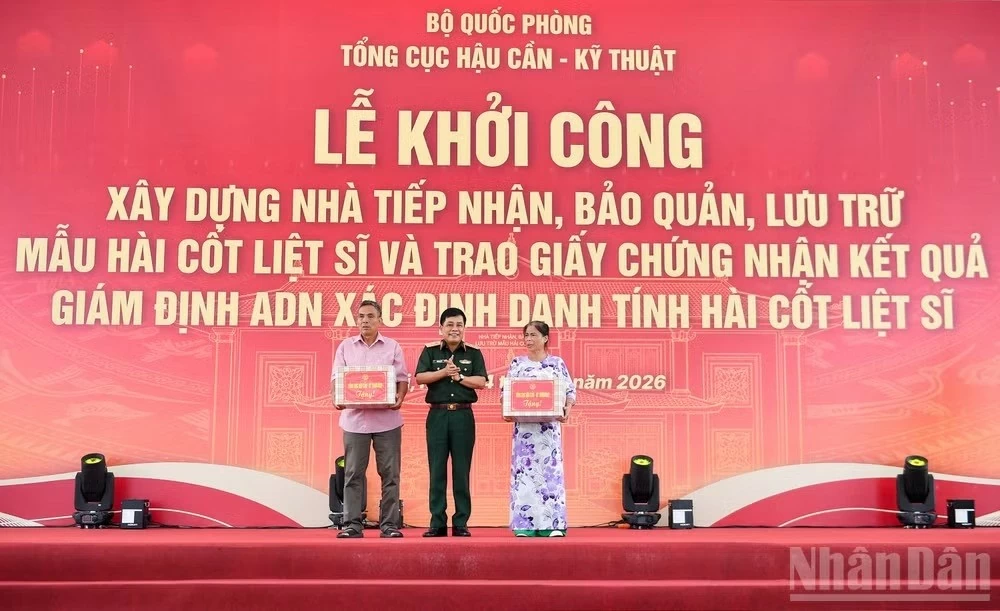Khởi công xây dựng công trình nhà tiếp nhận, bảo quản, lưu trữ mẫu hài cốt liệt sĩ