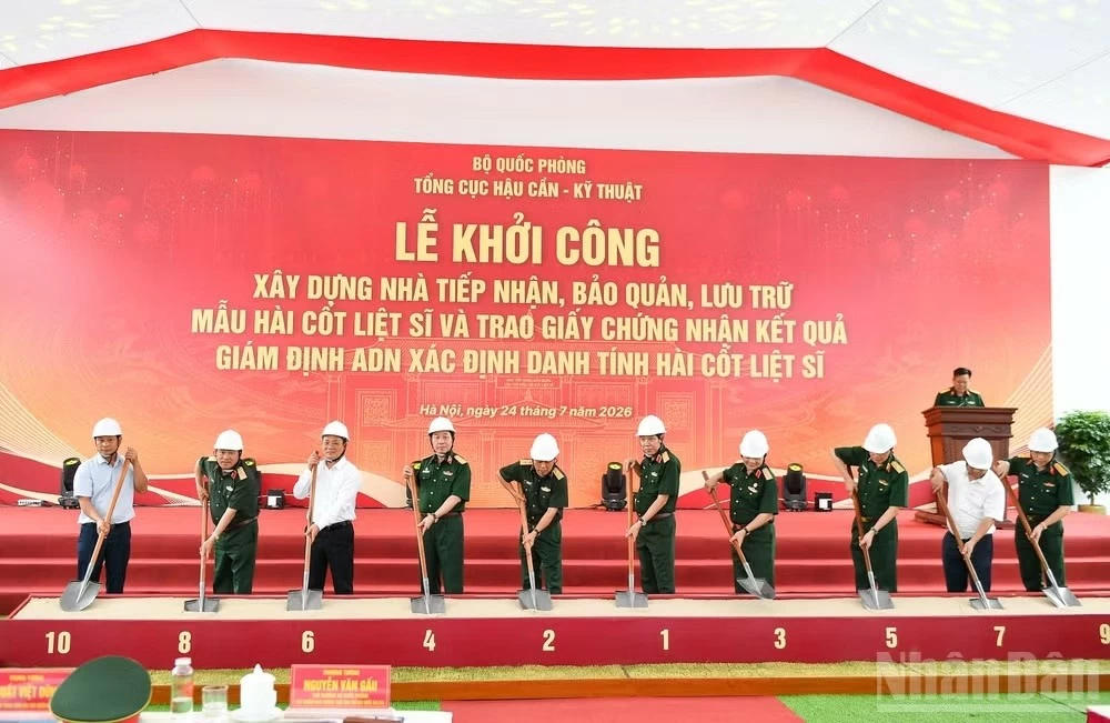 Khởi công xây dựng công trình nhà tiếp nhận, bảo quản, lưu trữ mẫu hài cốt liệt sĩ