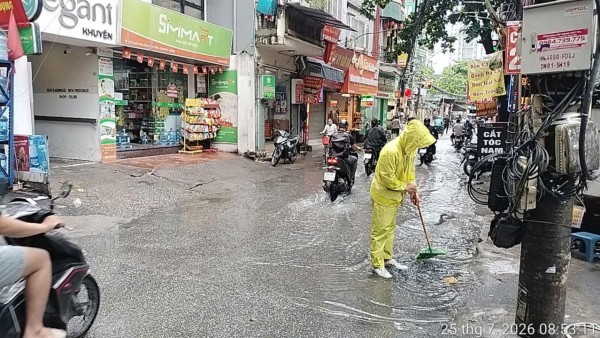 Sở Xây dựng Hà Nội thông tin về tình hình ngập úng sau trận mưa lớn rạng sáng 25/7