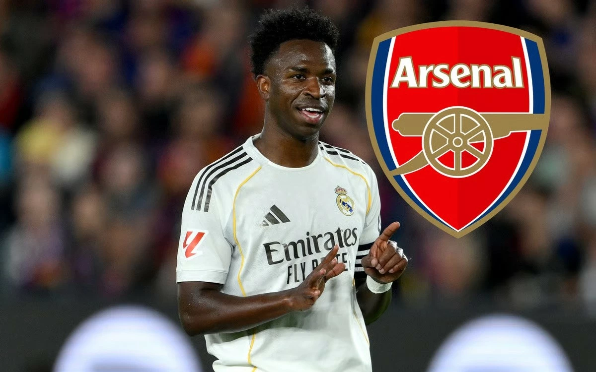 Arsenal quyết tâm chiêu mộ Vinicius. (Nguồn: Evening standard)