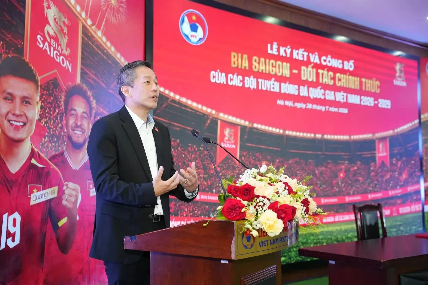 Ông Lester Tan Teck Chuan, Tổng Giám đốc SABECO, chia sẻ tại sự kiện. (Nguồn: BTC)