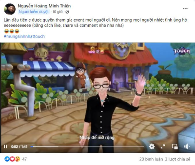 Game Touch đại tiệc tài năng mừng sinh nhật 8 tuổi