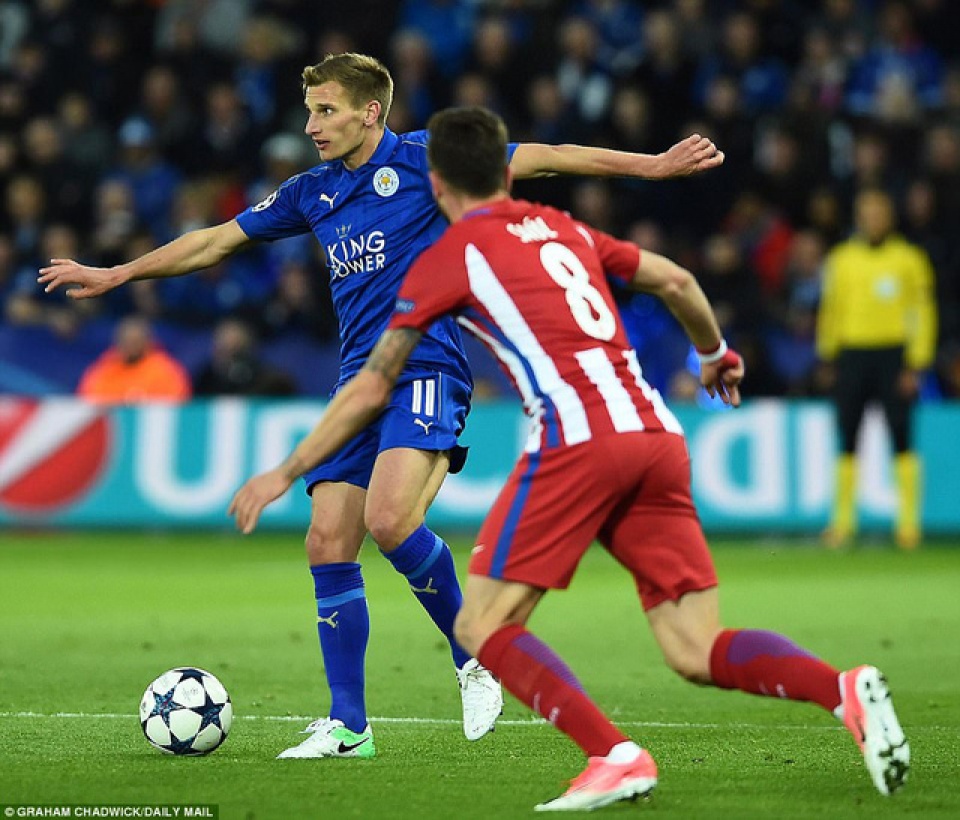 hoa atletico madrid leicester chia tay champions league