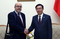 Phó Thủ tướng Vương Đình Huệ tiếp Đoàn Quỹ Tiền tệ Quốc tế