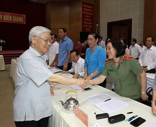 tong bi thu chu tich nuoc nguyen phu trong lam viec tai tinh kien giang