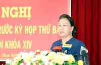 Chủ tịch Quốc hội Nguyễn Thị Kim Ngân tiếp xúc cử tri tại hai quận, huyện của Cần Thơ