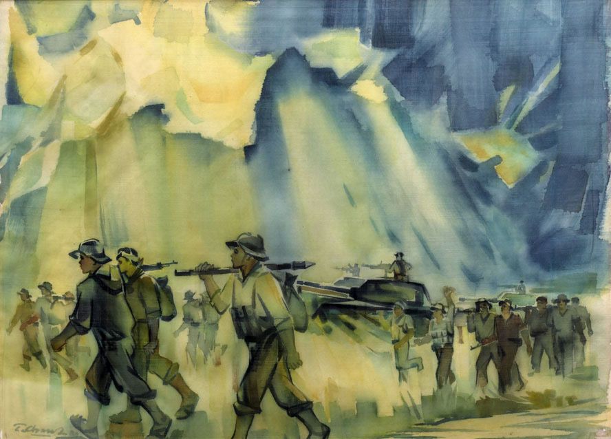 trien lam my thuat truc tuyen ve de tai khang chien chong my