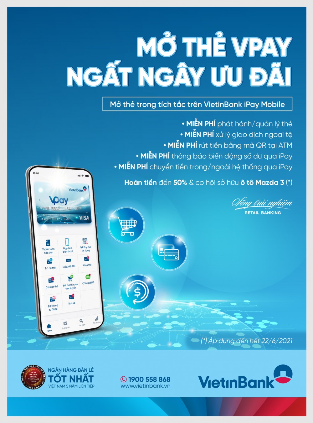 Mở thẻ VPAY - Ngất ngây ưu đãi Mở thẻ VPAY - Ngất ngây ưu đãi