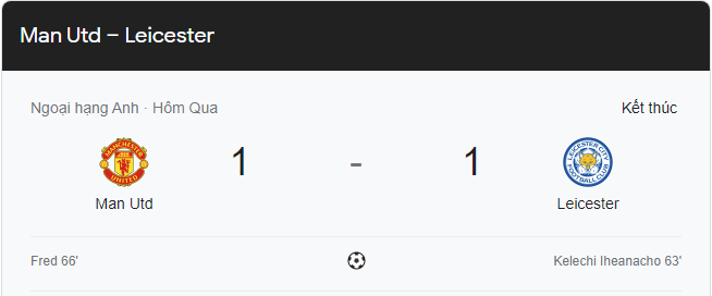 Link xem trực tiếp MU vs Leicester (23h30 ngày 2/4) vòng 30 Ngoại hạng Anh