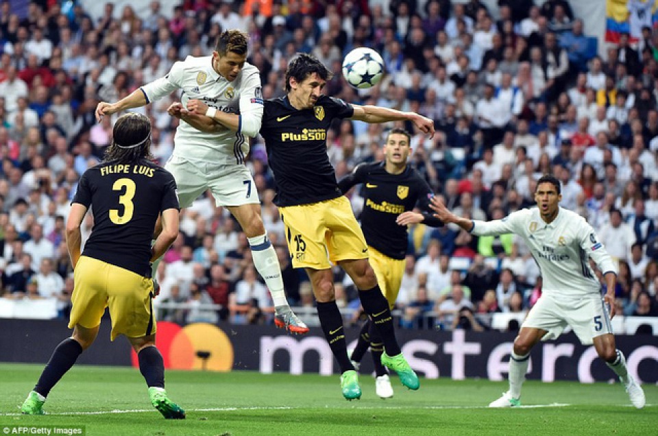 real madrid 3 0 atletico hat trick cua cronaldo