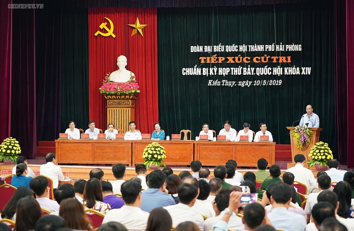 thu tuong nguyen xuan phuc tiep xuc cu tri tai kien thuy hai phong