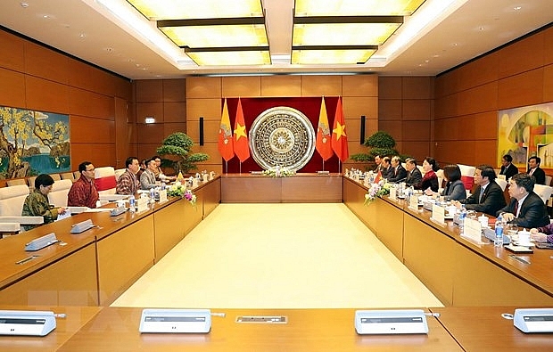 chu tich quoc hoi nguyen thi kim ngan hoi dam voi chu tich thuong vien bhutan