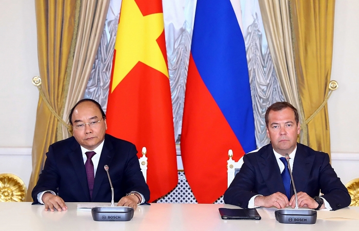 thu tuong nguyen xuan phuc va thu tuong dmitri medvedev dong chu tri hop bao