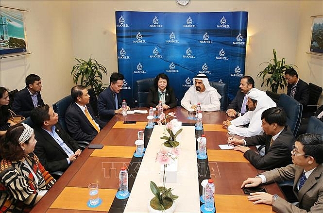 pho chu tich nuoc dang thi ngoc thinh lam viec voi lanh dao tap doan nakheel mimitless