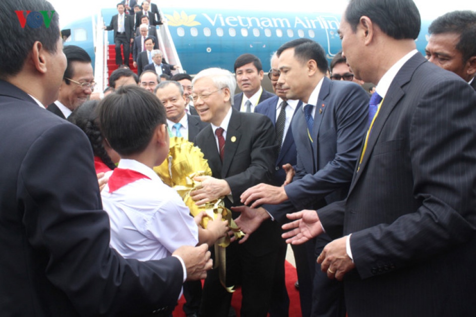 Lễ đón chính thức Tổng Bí thư Nguyễn Phú Trọng tại Campuchia le don chinh thuc tong bi thu nguyen phu trong tai campuchia