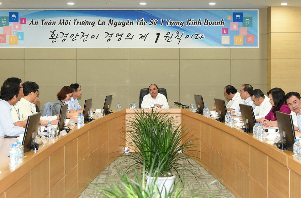 thu tuong lam viec voi samsung thai nguyen