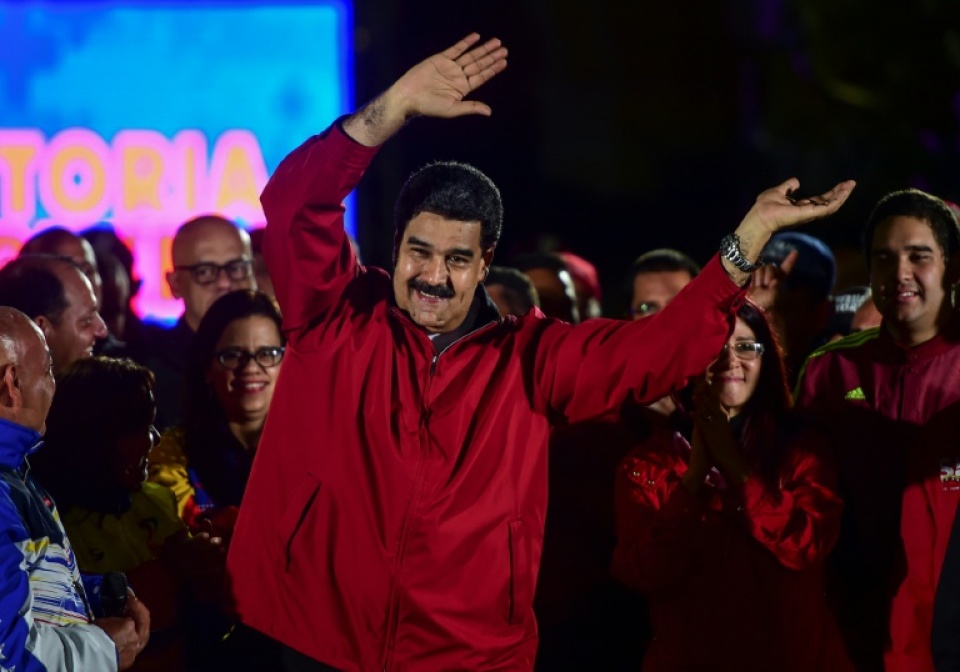 tong thong maduro tuyen bo chien thang trong bau cu quoc hoi venezuela
