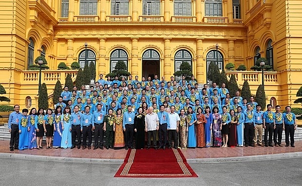 tong bi thu chu tich nuoc gap mat doan dai bieu chu tich cong doan co so tieu bieu