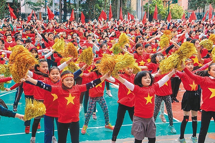 can ca mot ngoi lang de giao duc mot dua tre