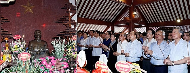 lanh dao dang nha nuoc dang huong tuong niem chu tich ho chi minh