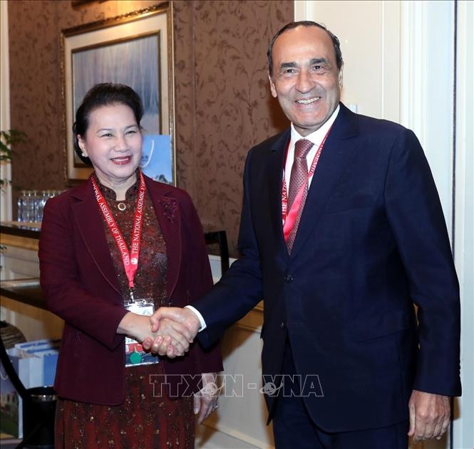 Chủ tịch Quốc hội Nguyễn Thị Kim Ngân hội kiến Chủ tịch Hạ viện Maroc chu tich quoc hoi nguyen thi kim ngan hoi kien chu tich ha vien maroc