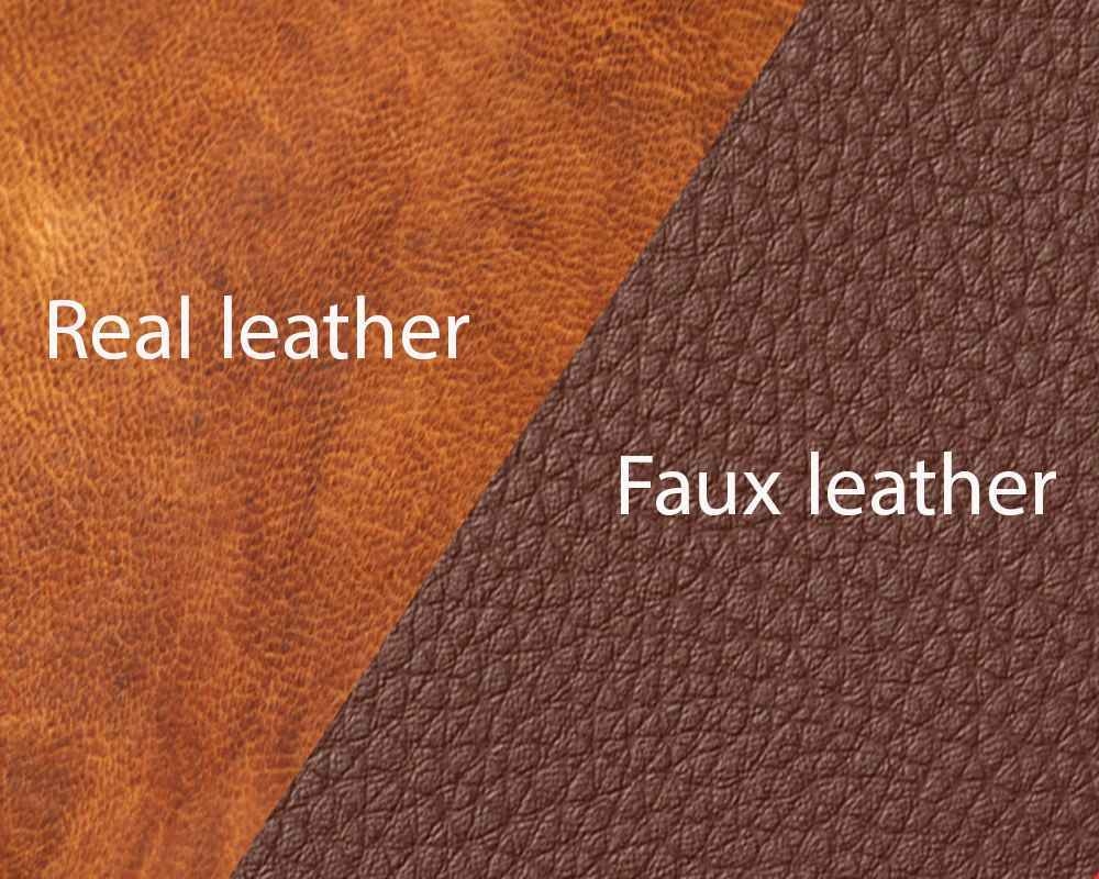 Bề mặt da thật (Real leather) và giả da (Faux leather). Ảnh: Carfromjapan