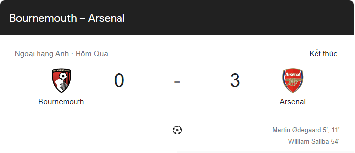 Link xem trực tiếp Bournemouth vs Arsenal (23h30 ngày 20/8) vòng 3 Ngoại hạng Anh
