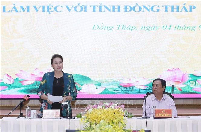 chu tich quoc hoi nguyen thi kim ngan lam viec tai tinh dong thap