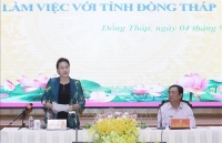 Chủ tịch Quốc hội Nguyễn Thị Kim Ngân làm việc tại tỉnh Đồng Tháp