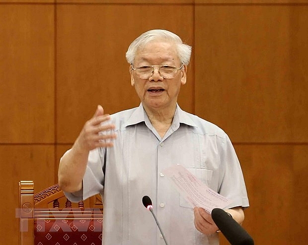 tong bi thu chu tich nuoc chu tri hop tieu ban van kien dai hoi dang