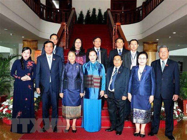 chu tich quoc hoi nguyen thi kim ngan hoi dam voi chu tich quoc hoi lao pany yathotou