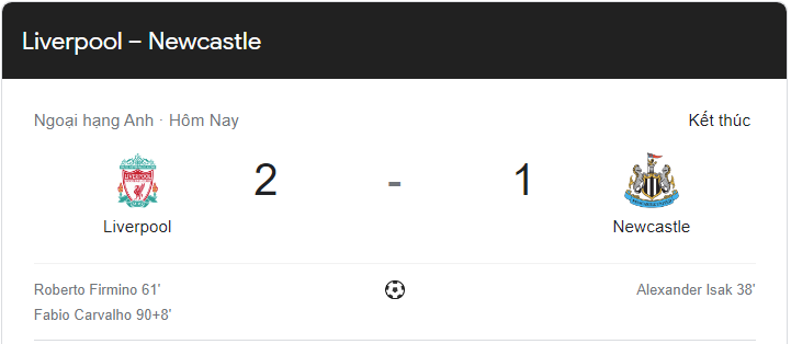 Link xem trực tiếp Liverpool vs Newcastle (02h00 ngày 1/9) vòng 5 Ngoại hạng Anh