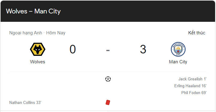 Link xem trực tiếp Wolves vs Man City (18h30 ngày 17/9) vòng 8 Ngoại hạng Anh