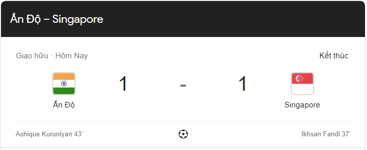 Link xem trực tiếp Ấn Độ vs Singapore (19h00 ngày 24/9) giao hữu bóng đá quốc tế Hưng Thịnh 2022
