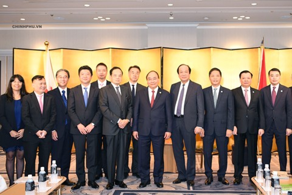 thu tuong nguyen xuan phuc tiep mot so doanh nghiep nhat ban