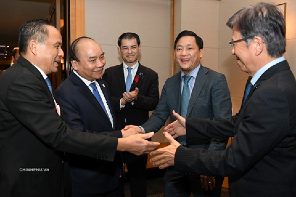 thu tuong du mot so cuoc toa dam voi doanh nghiep nhat ban