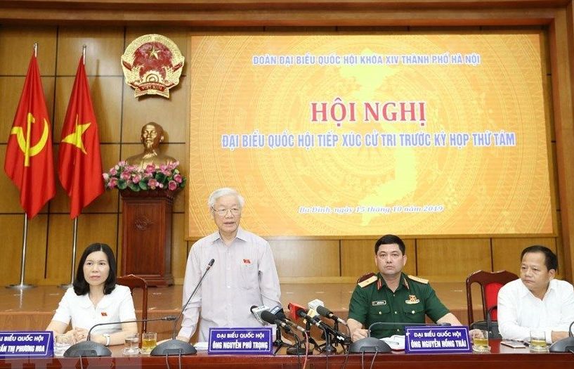 Tổng Bí thư, Chủ tịch nước Nguyễn Phú Trọng tiếp xúc cử tri Hà Nội