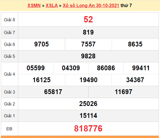 XSLA 6/11, trực tiếp kết quả xổ số Long An hôm nay 6/11/2021. KQXSLA thứ 7