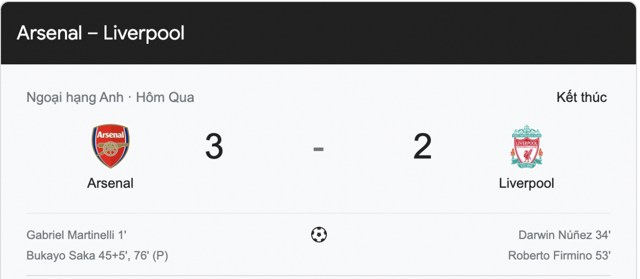 Link xem trực tiếp Arsenal vs Liverpool (22h30 ngày 9/10) vòng 10 Ngoại hạng Anh