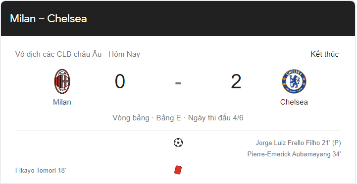 Link xem trực tiếp Chelsea vs AC Milan (02h00 ngày 12/10) vòng bảng Cúp C1 châu Âu