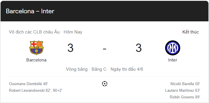 Link xem trực tiếp Barcelona vs Inter Milan (02h00 ngày 13/10) lượt về vòng bảng Cúp C1 Link xem trực tiếp Barcelona vs Inter Milan (02h00 ngày 13/10) lượt về vòng bảng Cúp C1