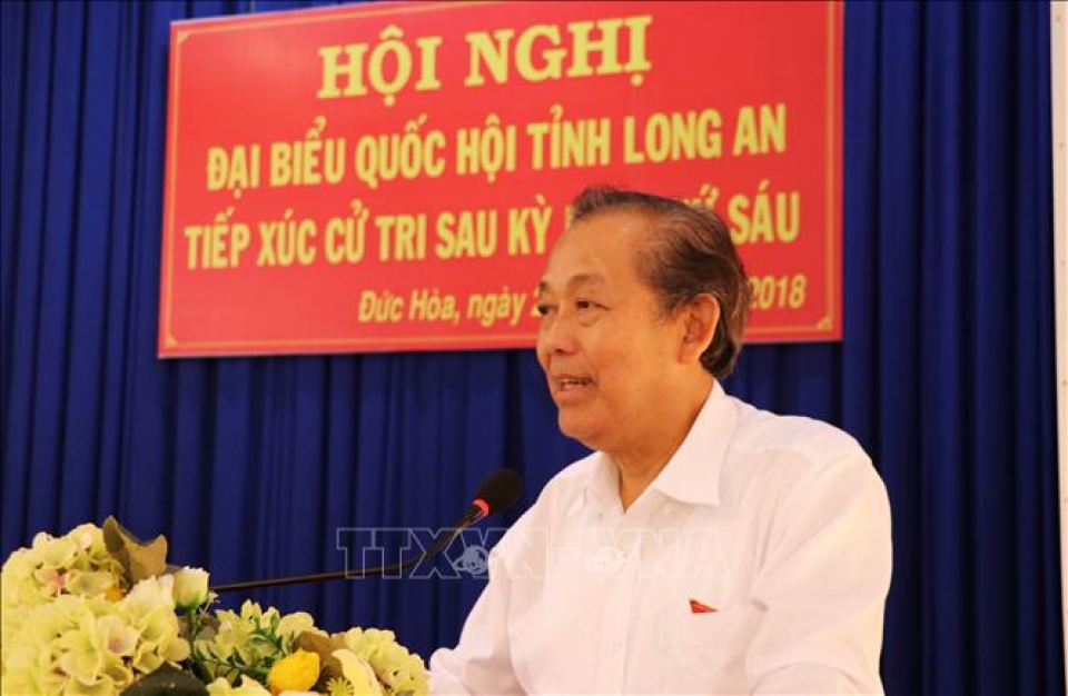 pho thu tuo ng thuong truc chinh phu truong ho a bi nh tie p xu c cu tri ta i long an