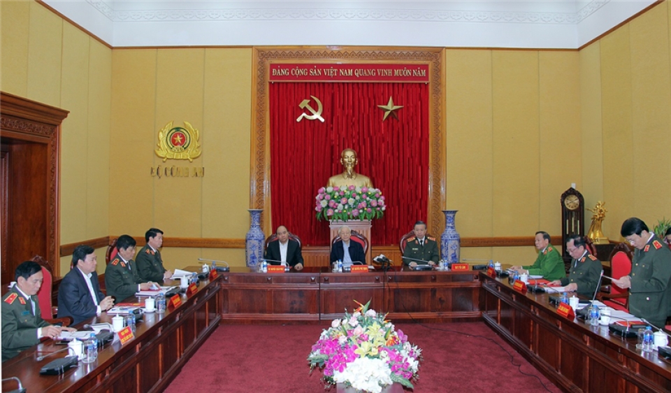 lanh dao dang nha nuoc du hoi nghi thuong vu dang uy cong an trung uong