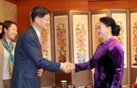 Chủ tịch Quốc hội Nguyễn Thị Kim Ngân tiếp đại diện một số tập đoàn kinh tế Hàn Quốc